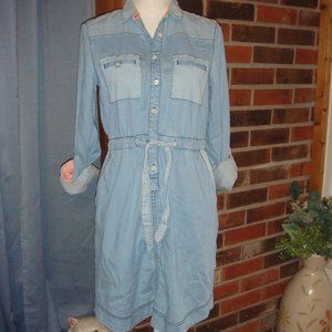 Anthropologie Holding Horses Chambray Dress S